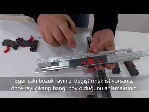 Bozulan samet bas-aç (bas aç , push open) çekmece raylarının iticisi nasıl değiştirilir?