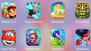 Sonic Dash,Oddbods Turbo,Miraculous Lady,Super Wings,Temple Run,SpongeRun,Angry Gran Run,Subway Surf screenshot 4