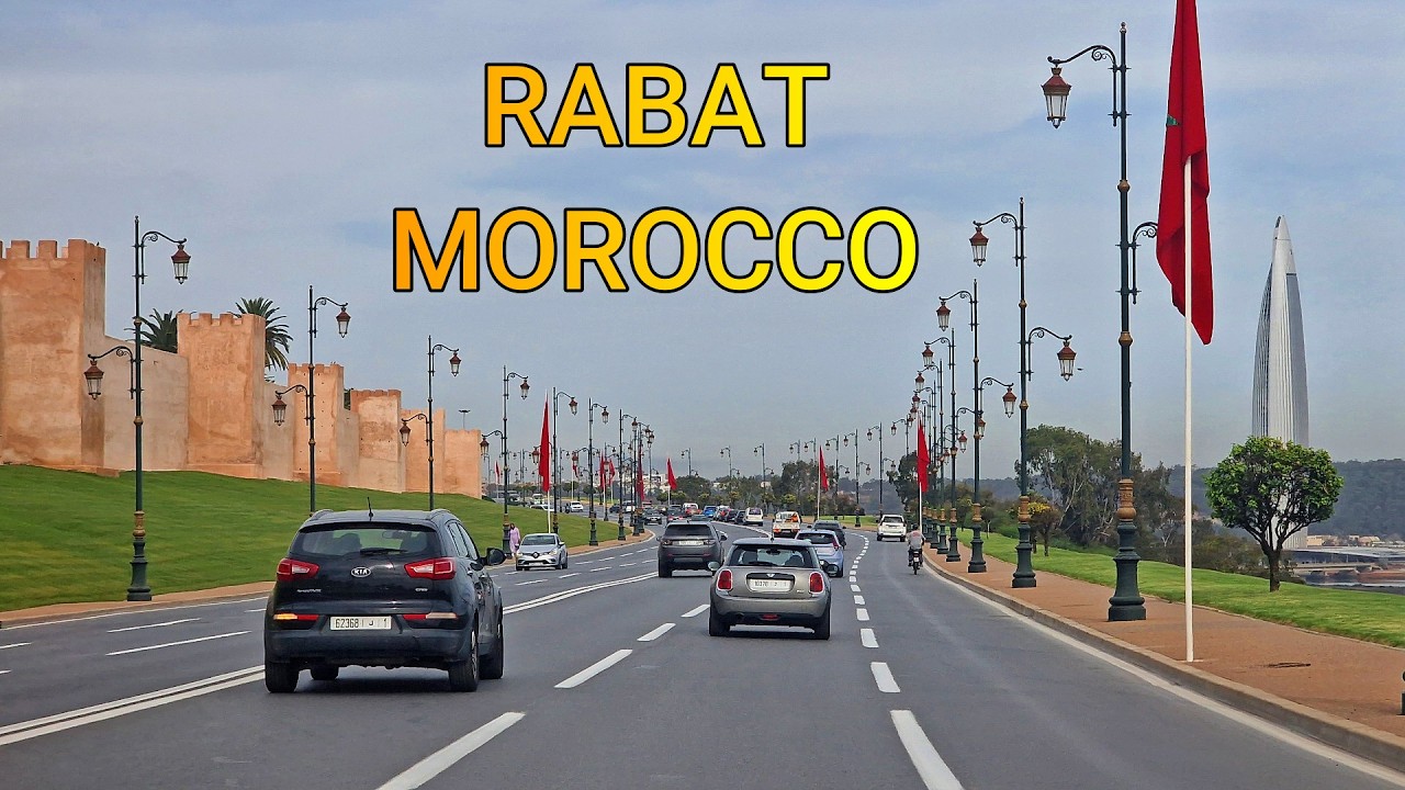 السياقة في مدينة الرباط نظافة وجمال شوارع المدينة  DRIVING IN RABAT MOROCCO 4k