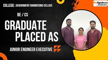 BE (CS) Graduate Placement Story From PySpiders Rajajinagar | As a JUNIOR ENGINEER EXECUTIVE