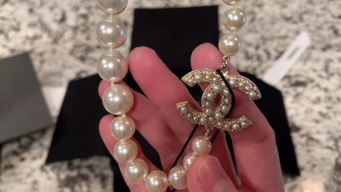 Chanel classic pearl necklace unboxing 