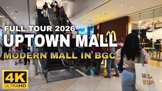 Exploring Modern Mall in BGC | Uptown Mall Bonifacio Global City Manila 🇵🇭 (4K Walkthrough)