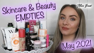 BEAUTY EMPTIES MAY 2021 | SKINCARE MAKEUP BODYCARE HAIRCARE EMPTIES | WHAT I USED UP THIS MONTH