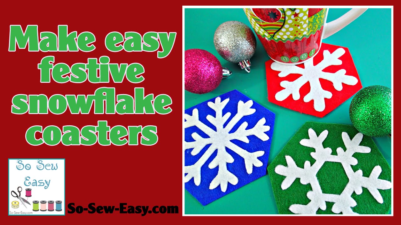 How to sew Snowflake coasters - YouTube