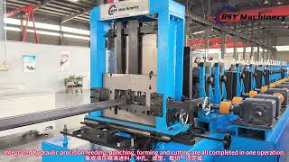 High-efficiency production of 4mm CZ type steel forming machine #machine #manufacturing #factory