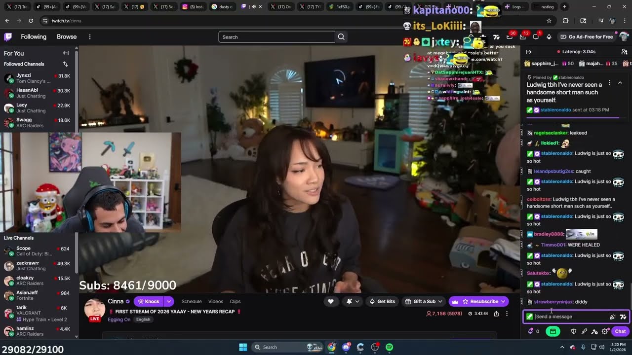 Stable Ronaldo Exposes Cinna, Lacy & Jason Old Twitch Chat Log