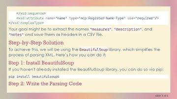 How to Parse XSD files with Python and Extract Data to CSV