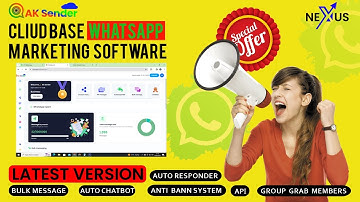 Cloud Base WhatsApp Marketing Software | Bulk msgs | Chatbot | API | Whitelabal Available & Code