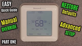 HONEYWELL Home T5 | HOW to Use MANUAL Override | Factory RESET | Menu & SETUP | RTH8560D Thermostat