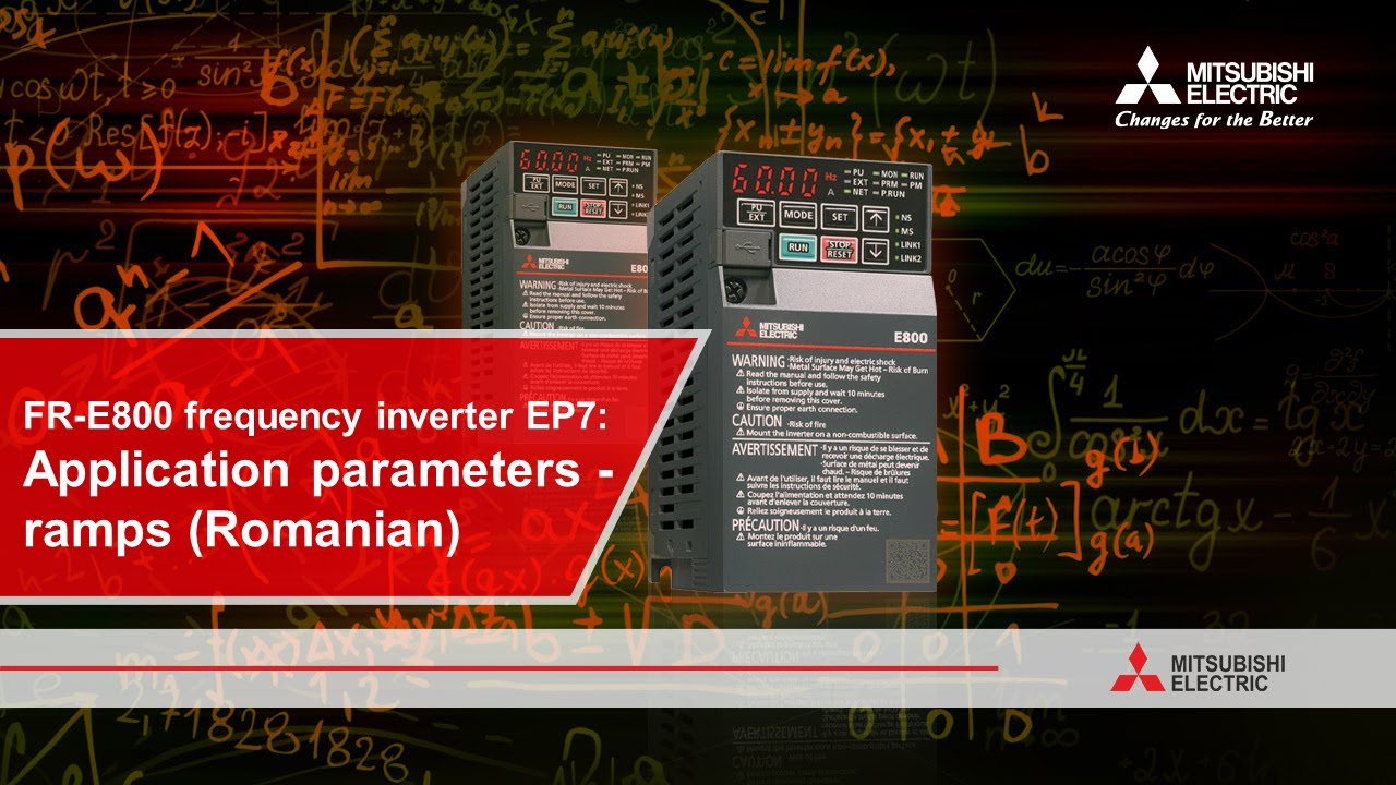 FR-E800 frequency inverter EP7: Application parameters - ramps