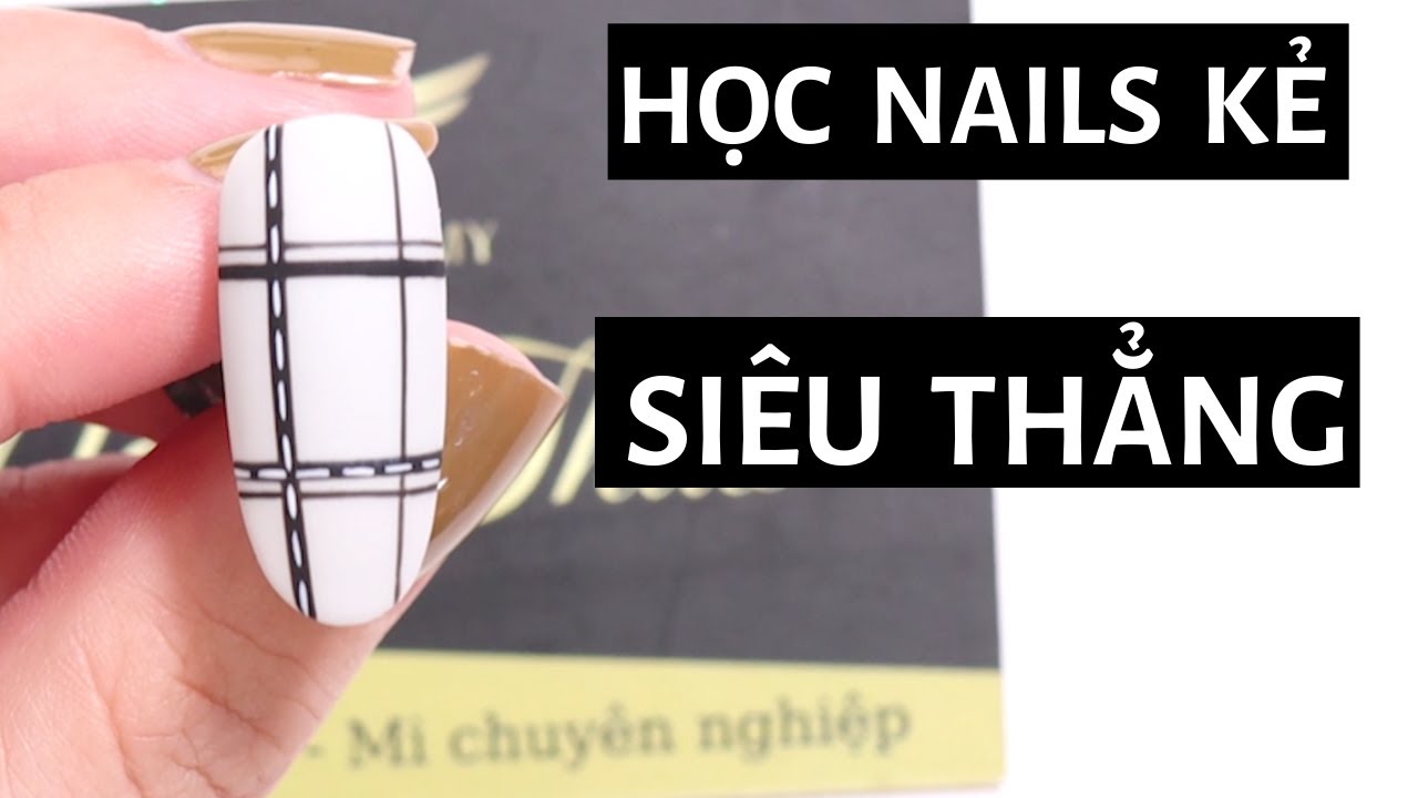 Kỹ thuật kẻ nét nails - Học nails kẻ siêu thẳng - youtube