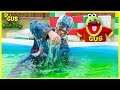 Captain America filled the Pool with SLIME!! Swimming Pool Pretend Play!