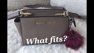 What Fits?  Michael Kors Selma Mini Crossbody Bag 