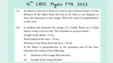 X Physics An object is placed in front of a convex lens of focal length f. If the distance of the