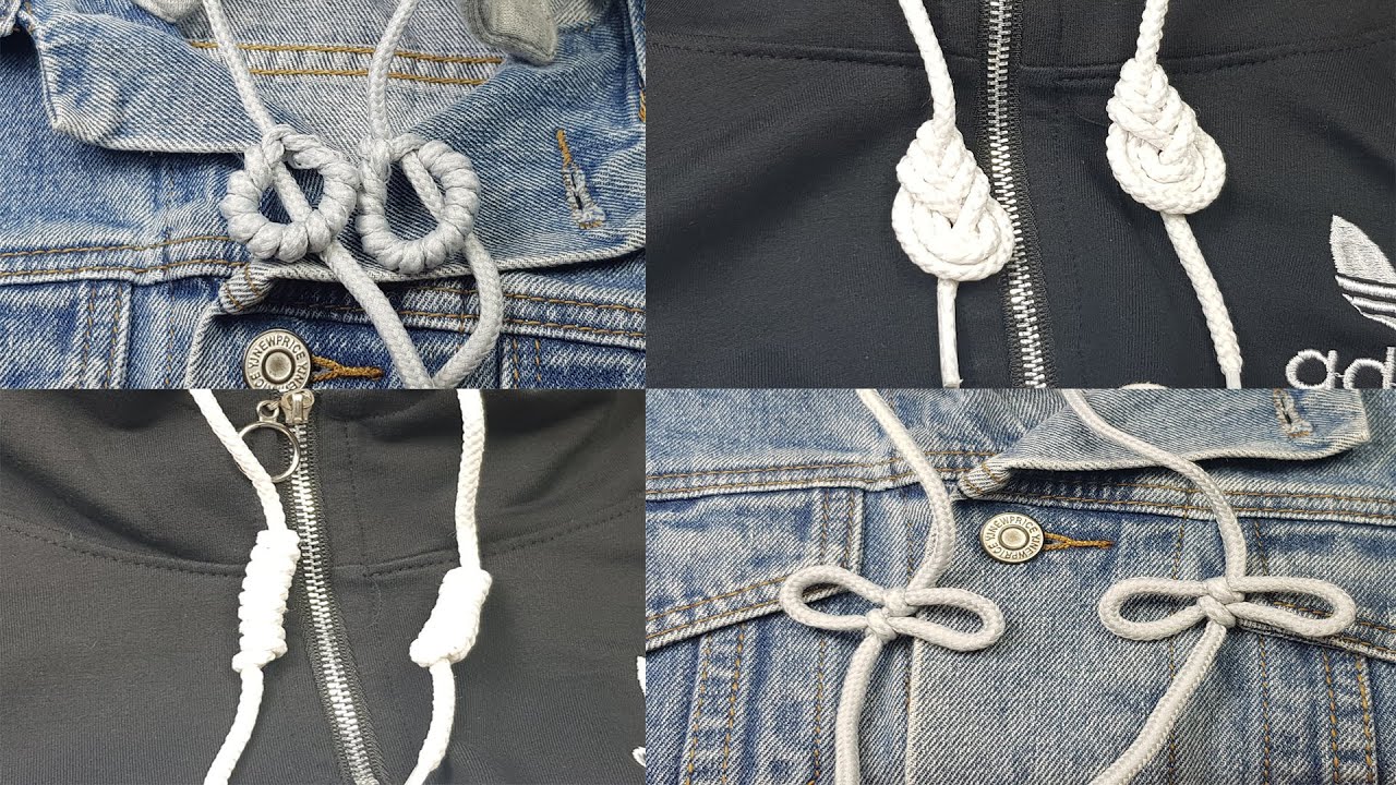 Klage sfærisk betaling 6 Style LACE Hoodie Life Hack Creative WAYS How To Tie Your Hoodie Knot -  Anything TV - YouTube