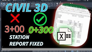 Fix Chainage Format in Civil 3D & Excel | 3+00 to 0+300 (Station Report Solved!)