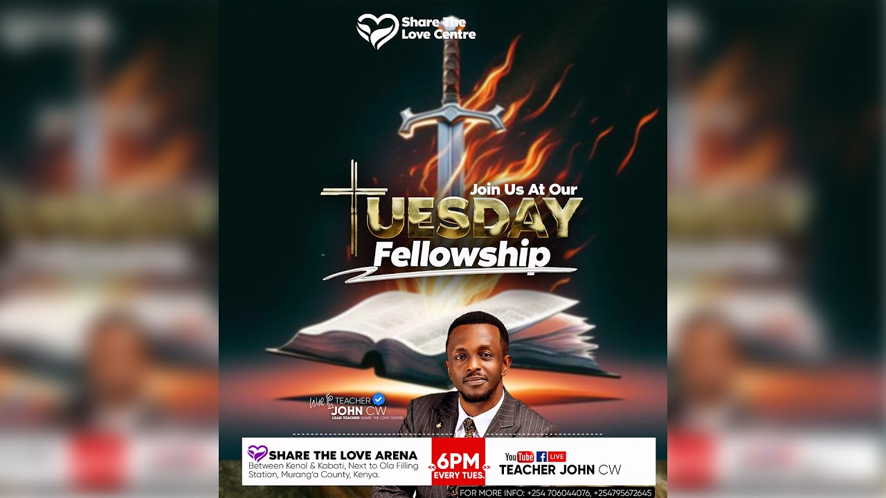 WELCOME TO TUESDAY FELLOWSHIP WITH TR.JOHN CW|| 01/10/2024 ||
