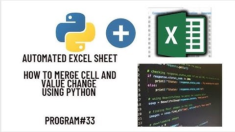 Automated Excel Sheet | How to merge cells And Change value  | Python Programming | Jupyter | IL