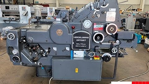 Used Heidelberg KORS Offset printing machine   size 52 x 72 cm   Gab Suplies Ltd   1980