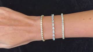 Diamond Tennis Bracelet Stack: Round Bezel, Pear 3-Prong, Round 4-Prong | By Karaters