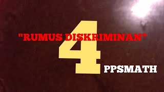 Ada 4 Rumus Diskriminan Ada 4 Rumus Diskriminan
