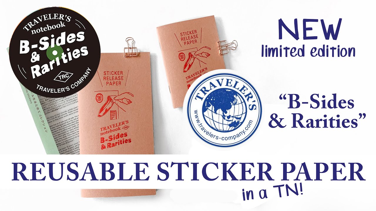 a REUSABLE sticker paper TN 😱 *NEW* by Traveler's Company: sticker release  paper! B-sides & Rarities 