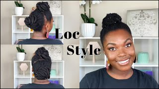 HOW TO: 2 Bun Pin-up Style on THICK Locs | Tutorial | Naomi Onlae