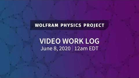 Wolfram Physics Project: Video Work Log Monday, June 8, 2020 [Part 1]