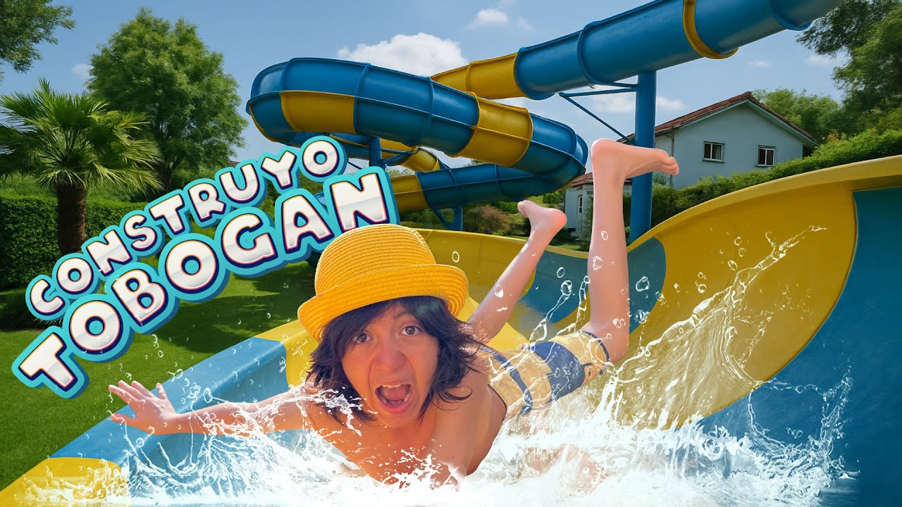 Construyo TOBOGAN ACUATICO GIGANTE en mi Casa