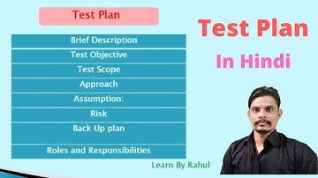 test plan in software testing | test plan in hindi | #testplan #testplanintesting