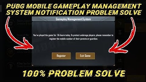 How To Fix Gameplay Management System Pubg The Game Has Been Stopped Please Come Back! FIXED