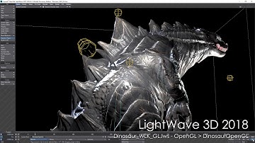 LightWave 3D 2018: OpenGL Dinosaur Walk Scene rendered