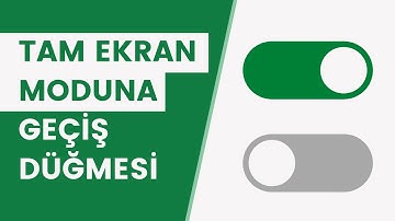 EXCEL DE TAM EKRAN MODUNA GEÇİŞ DÜĞMESİ (TOGGLE BUTTON) - [VBA] | EXCEL 751