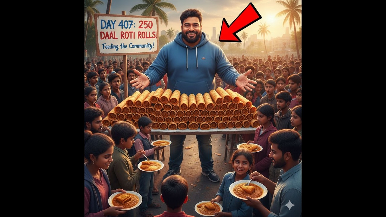 Cooking 100 daal roti rolls for the homeless (Day 407 Ride-along)