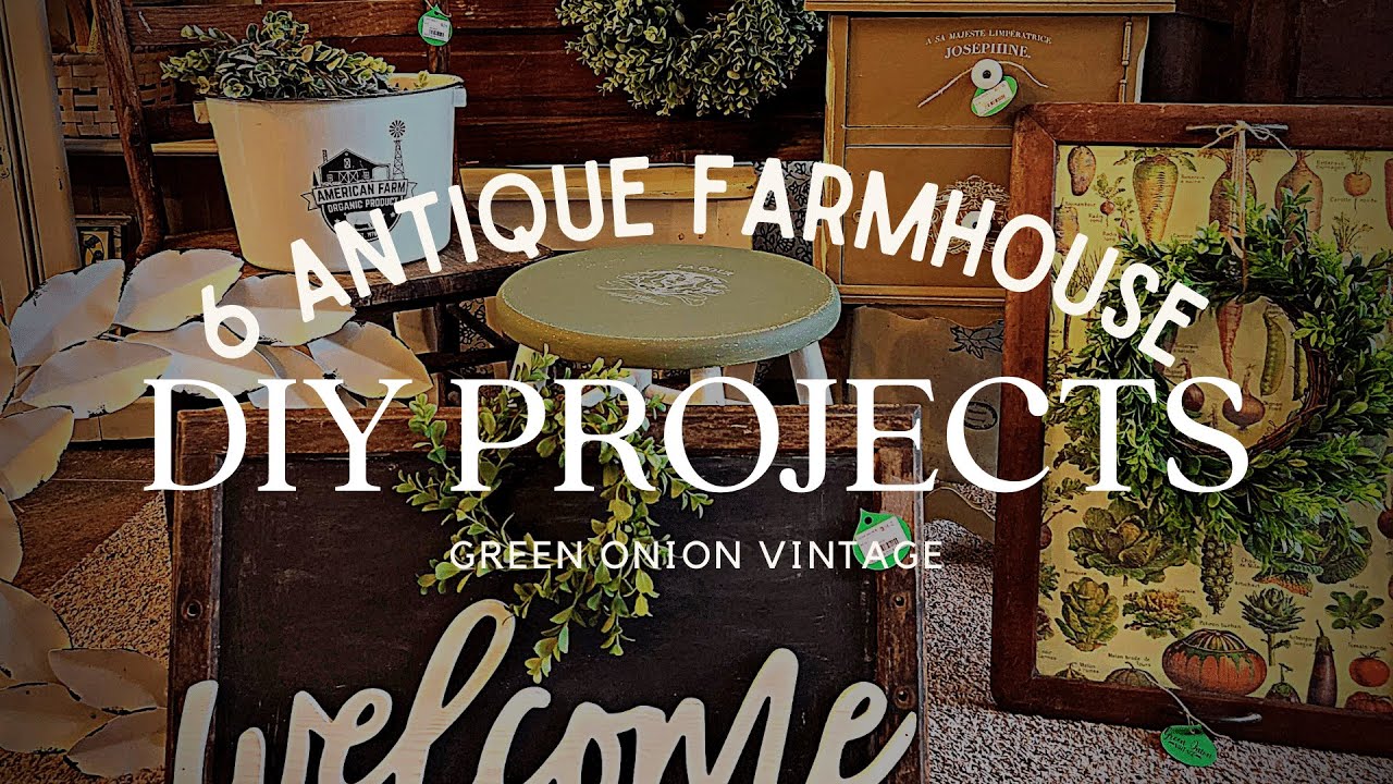 6 ANTIQUE FARMHOUSE DIY UPCYLING PROJECTS FOR RESALE - YouTube