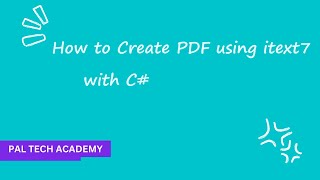 How to Create PDF using itext7 and c# for both web(asp.net core) and windows application free