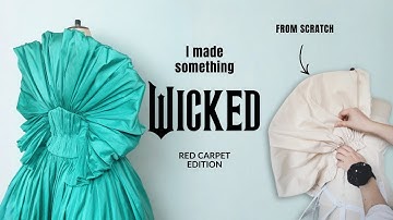 I Spent 80 Hours Making a Wicked Inspired Red Carpet Gown from Scratch