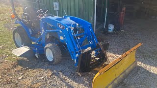 Fabricating tractor front end loader snow plow