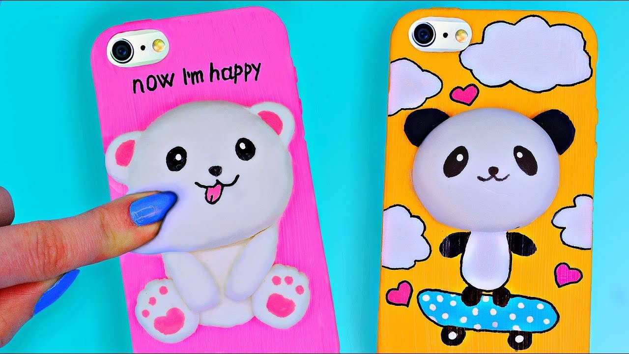 DIY VIRAL SQUISHY PHONE CASES ! AMAZING DIY PHONE CASES! CASE ANTISTRESS 3D