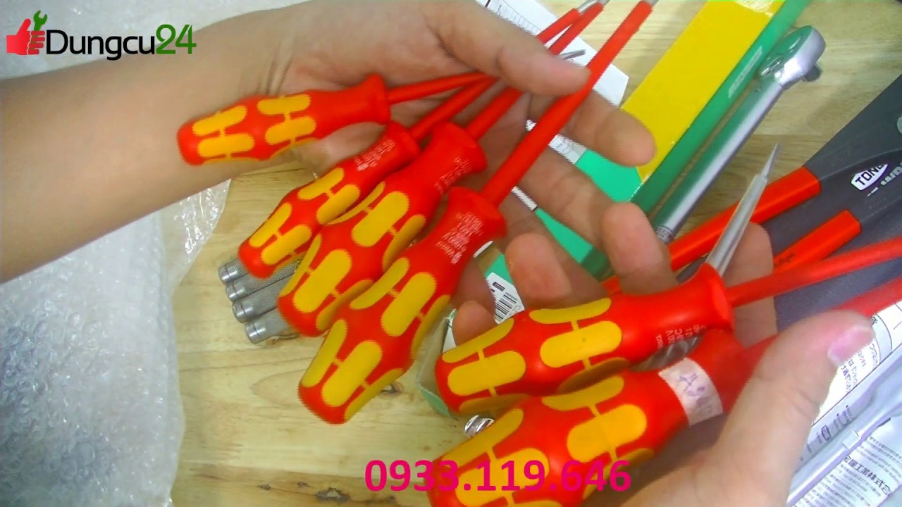 Dụng cụ nhật 459 Kìm mỏ quạ KNIPEX, cần lực KANON N100QLK, cần lực Tone, tua vít wera