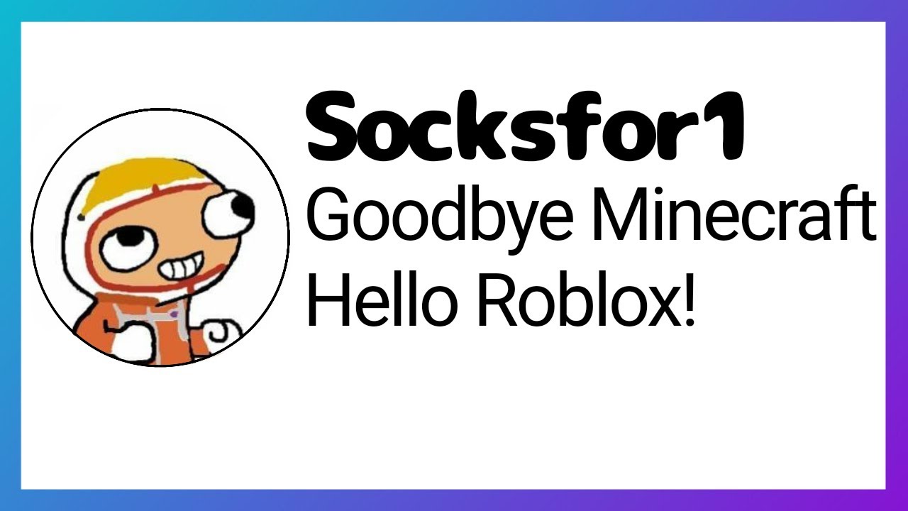 Socksfor1 is officially a Roblox youtuber Sockstwt 46 YouTube