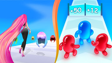 Hair Challenge Vs Join Blob Clash 3D in New Level Mobile Game Walkthrough All Trailers Update PIC2W9