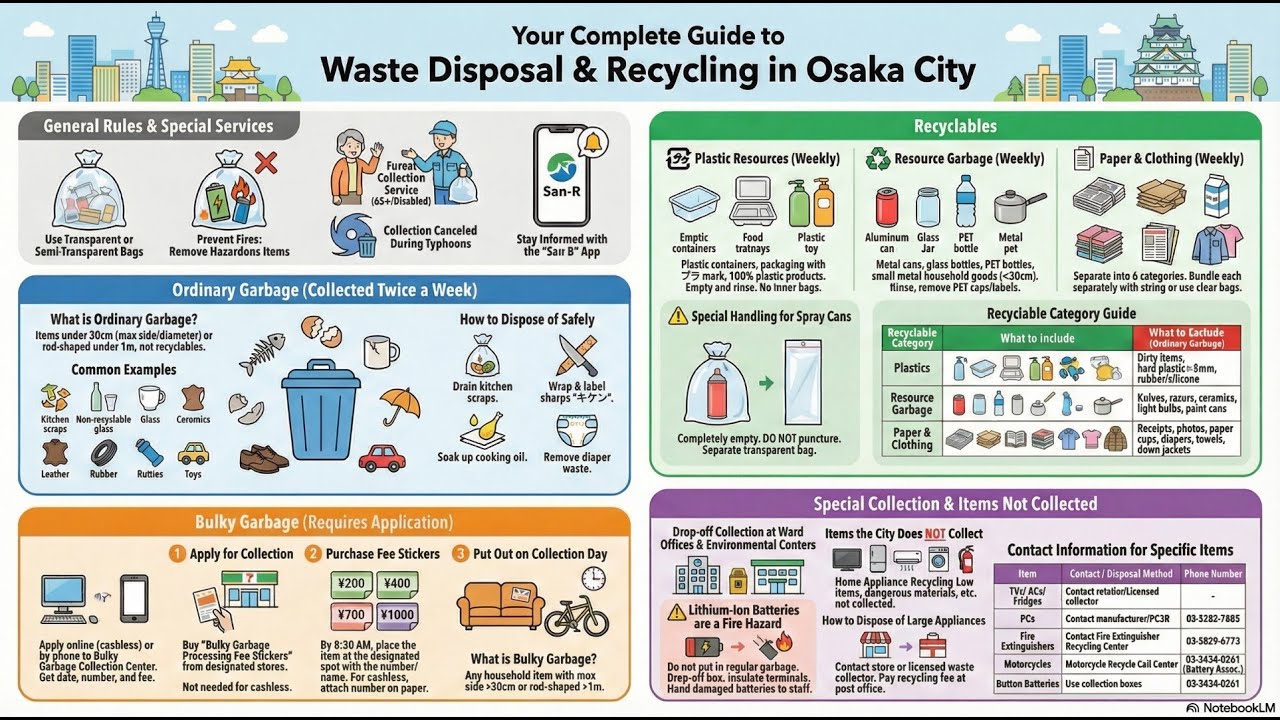 How to Sort Garbage in Japan | Osaka City Edition - YouTube
