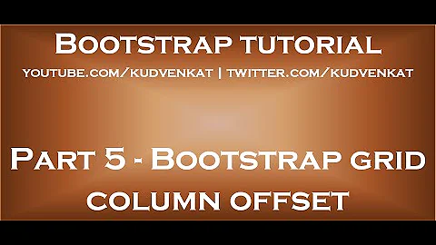 Bootstrap grid column offset