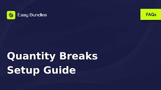 Setting Up Quantity Breaks