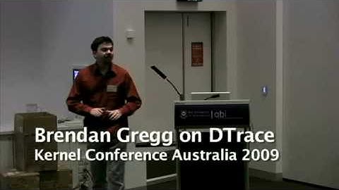 Brendan Gregg on DTrace