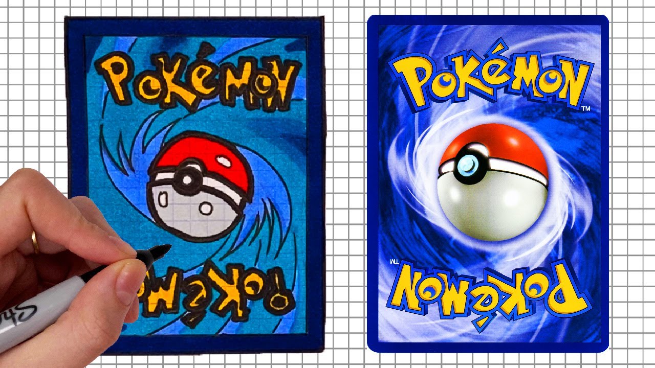 Comment Dessiner Une Carte Pokémon Comment Dessiner Le DOS D'UNE CARTE POKEMON [Pixel Art] - YouTube