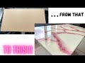 DIY pink marble table top from scratch with epoxy  /Nail desk revamp/