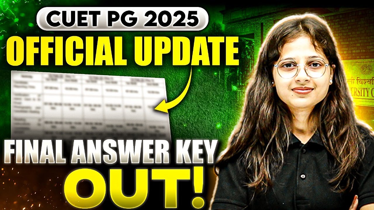 CUET PG 2025 Final Answer Key Released | CUET PG Result | Step-by-Step ...
