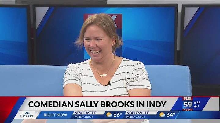 Comedian Sally Brooks performing in Indy